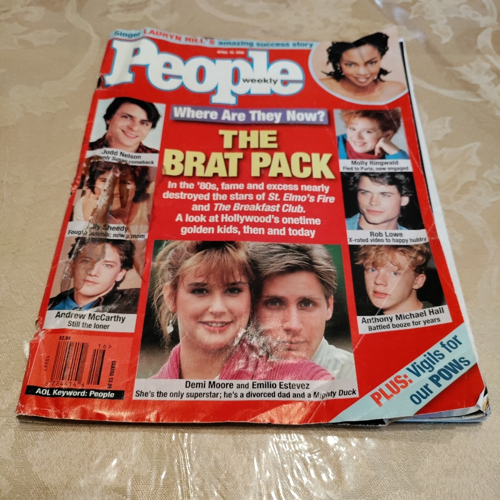 People Magazine United States 19 April 1999 The Brat Pack Vintage magazine